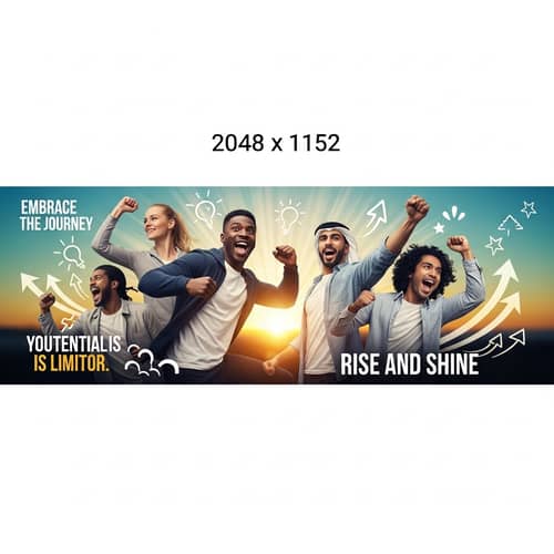 Inspiring Diversity: Motivational Banner for YouTube Channel