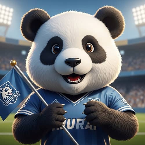 Adorable Panda Mascot for Sports Team | Team Colors & Enthusiasm