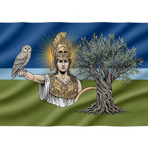 Athena Patrol Flag Design | Ancient Greek Goddess Theme