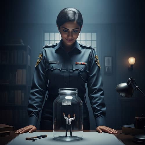 Suspenseful Cinematic Image of a Policing Drama