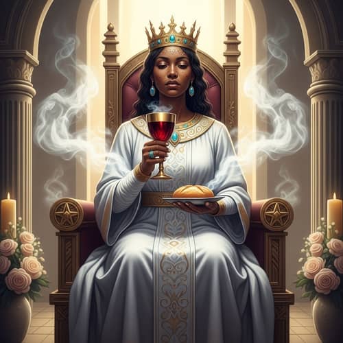 Regal Black Woman in New Jerusalem: Beauty and Elegance
