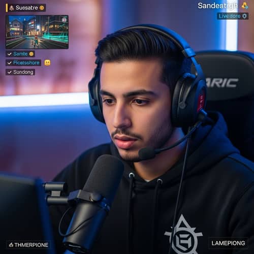Prolific Game Player in Intense Concentration | Gaming Scene