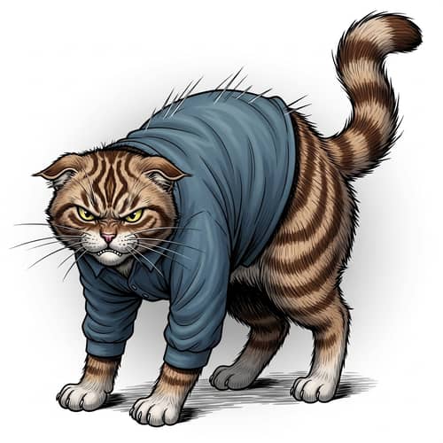 Detailed Illustration of Angry Feline | Artwork Showcase