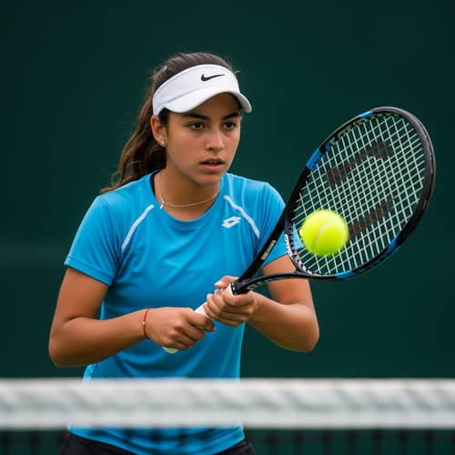Determined Hispanic Female Tennis Player | Goal: World Number One