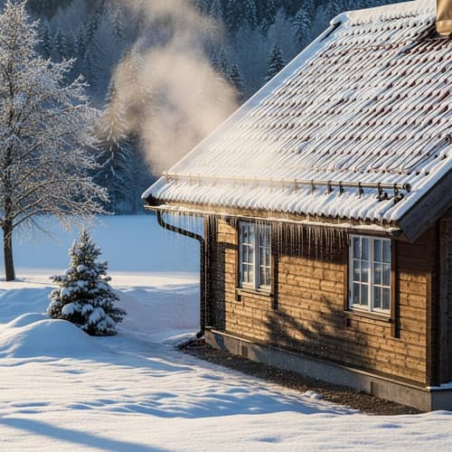 Rustic Country House in Winter Landscape | Cozy Winter Retreat