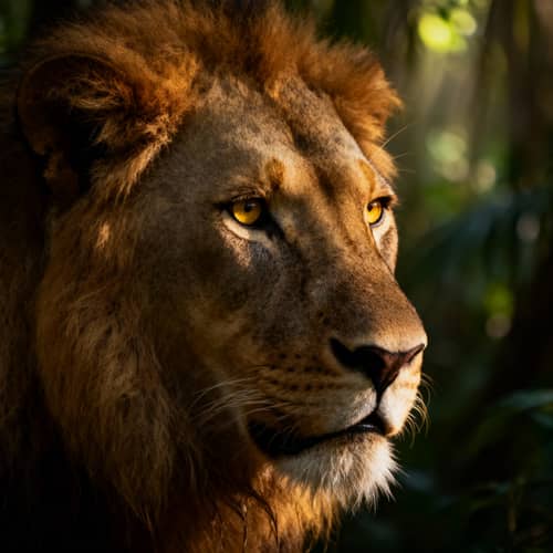 Majestic Lion Headshot - Capturing Raw Intensity