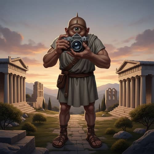 Greek Mythology Cyclops Photo Capture Scene