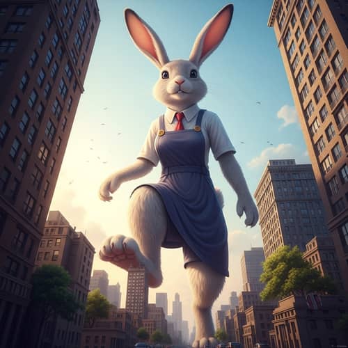Giantess Judy Hopps: A Fantasy Urban Landscape