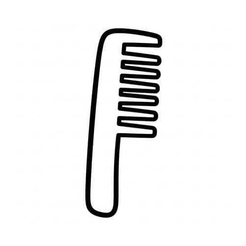 Simple Comb Coloring Page for 1-Year-Olds