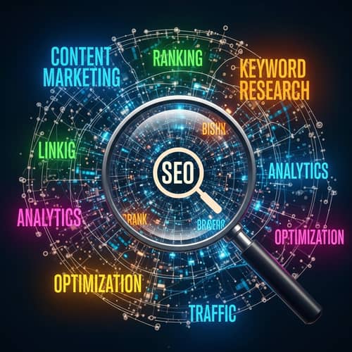 Dynamic & Vibrant Search Engine Optimization Visual