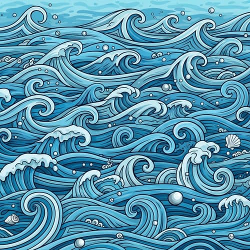 Abstract Waves Art | Ocean Scene Design