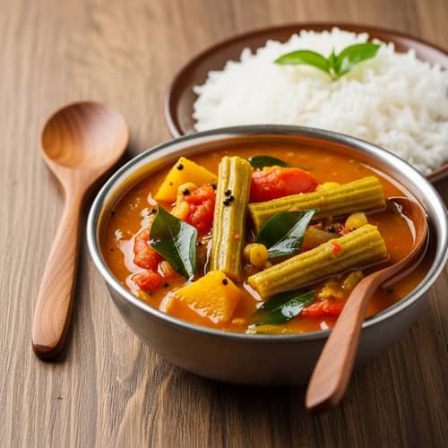 Authentic South Indian Sambar Recipe | Drumsticks, Pumpkins, Tomatoes & Lentils