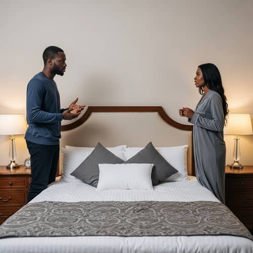 African Husband & Beautiful Wife Bedroom Argument | Home Decor