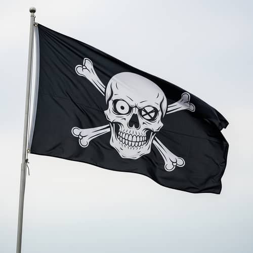Funny Skull Pirate Flag - Comedy Design for Humorous Buccaneers