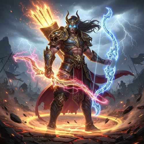 Divine Powers of Barbarik: A Mythological Illustration