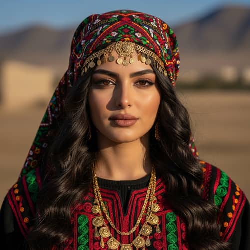 Stunning Syrian Woman: Wisdom Through Almond Eyes