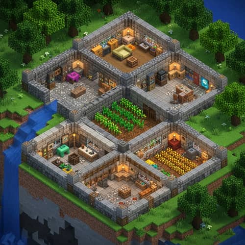 Creative Mining and Crafting Base Ideas for Sandbox Video Games