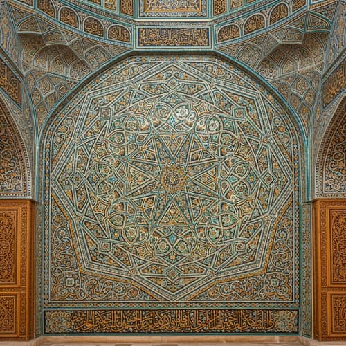 Intricately Designed Mosque Mosaic Art | Geometric Patterns