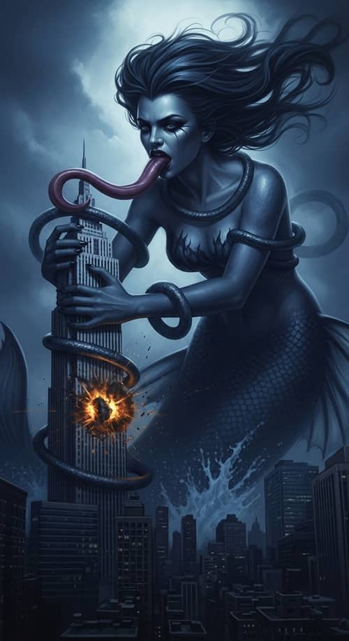 Ariel Transformed: The Colossal Mermaid of Chaos