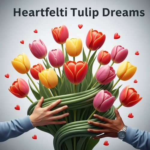 Heartfelt Tulip Dreams - Vibrant Bouquet & Nurturing Hands