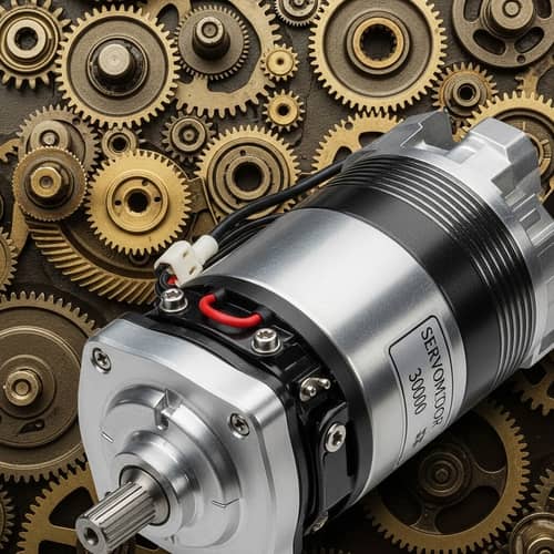 Detailed Servomotor and Gear Arrangement