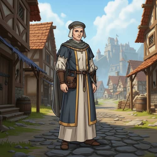 Medieval Style Human Character for 2D Video Game