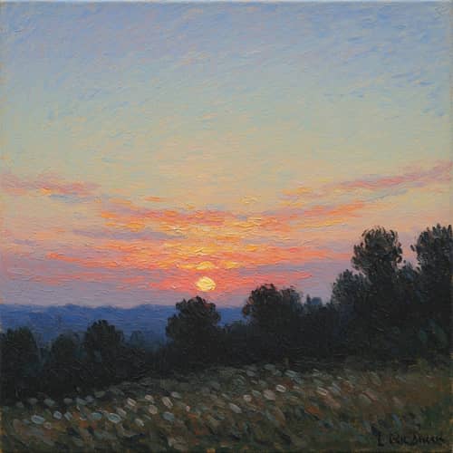 Stunning Impressionist Sunset Artwork