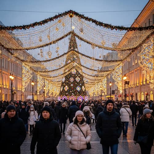 New Year Celebration in St. Petersburg | Festive Joy in a Winter Wonderland