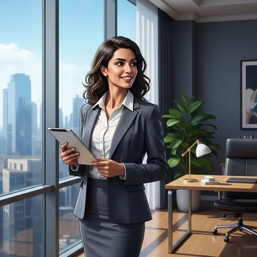 Successful Middle-Eastern Woman in Stylish Business Suit