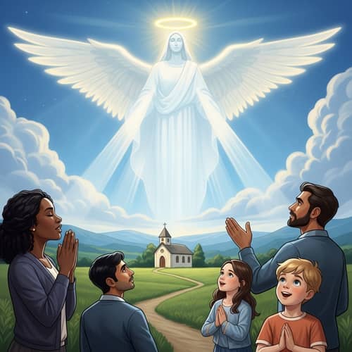 Ethereal Entity Manifestation: Divine Intervention Scene