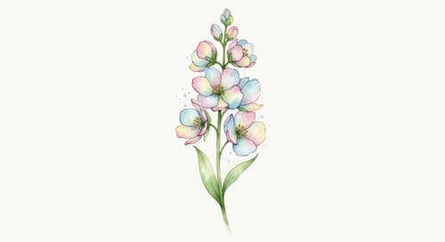 Spring Flower Watercolor Vector Graphic