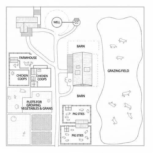 Modest Farm Layout: Designing a Small Farm with Essential Elements