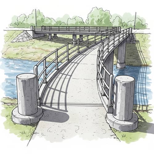 Resilient Pedestrian Bridge for Floods and Safety