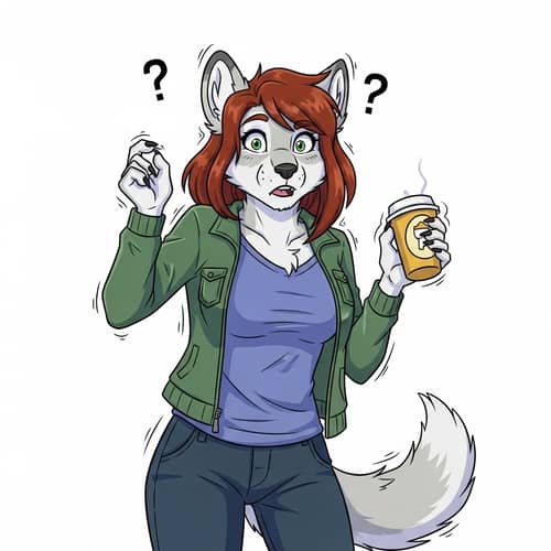 Cute Fursona Profile Picture Icon in Dynamic Pose