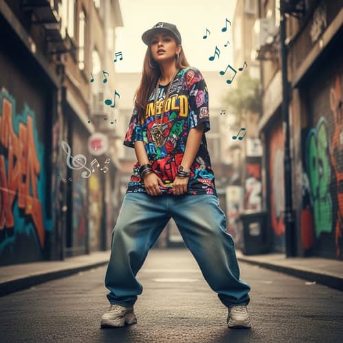 South Asian Woman Hip Hop Style | Street Dance Fashion