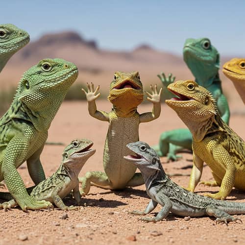 Lively Communication Among Diverse Lizards in the Desert