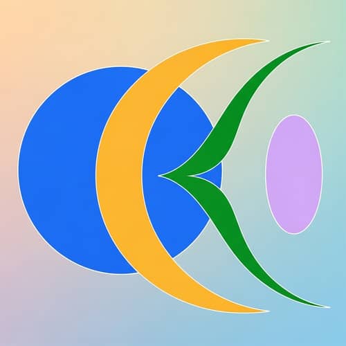 Geometric Shapes Illustration with Circle, Parabola, Hyperbola, and Ellipse
