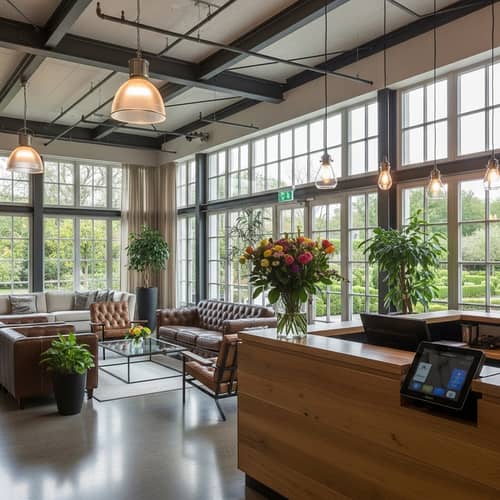 Sleek and Modern Restaurant and Hotel Reception Design