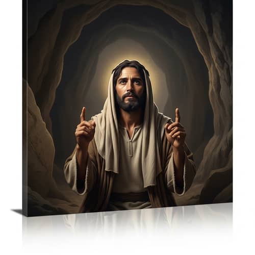 Jesus on Holy Saturday - Biblical Illustration in Serene Setting