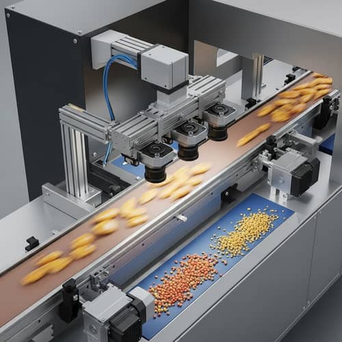 High-Tech Food Conveyor System with Machine Vision Solutions