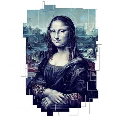 Modern Futuristic Monalisa Painting | Apple Vision Pro