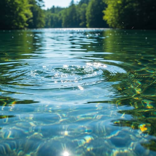 Tranquil Crystal Clear Water in Serene Natural Environment