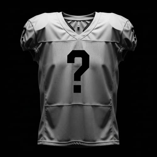 Athletic Mystery: Football Jersey with Question Mark