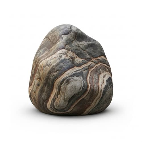 Detailed Sculpture of Irregular Rock | 3D Animation Style