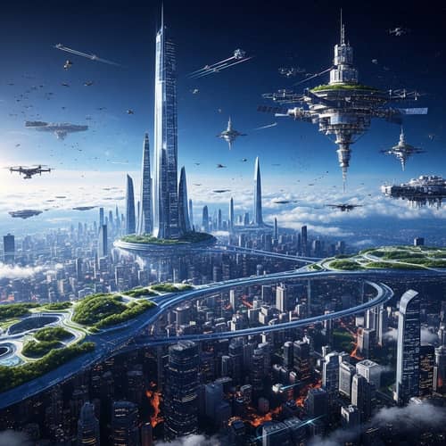 Futuristic Planet Earth View | Advanced Sci-Fi World