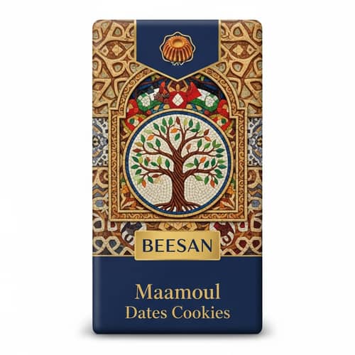 Captivating Maamoul Dates Cookies Packaging Design | Palestine Heritage Tribute