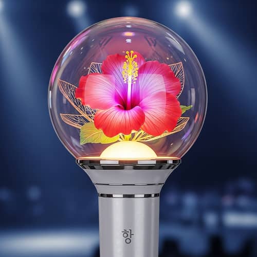 Kpop-Inspired Hibiscus Flower Lightstick | Unique Glow