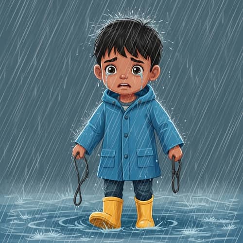 South Asian Boy Searching for Lost Dog in Rain | Heartbreaking Scene