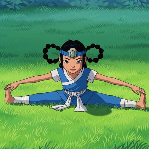 Young Katara in Martial Arts Pose - Avatar Fan Art