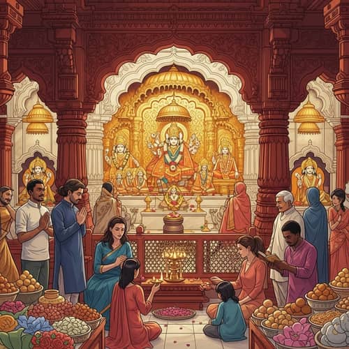 Shitla Mata Mandir, Gurgaon: Grand Temple of Red Sandstone & Marble